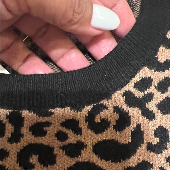 Marled Animal Print Tank Top - Black and Brown - Picture 10 of 11